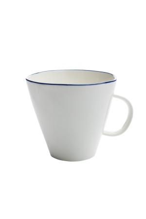 Porcelain Cup CLASSIC 300ml with Blue Rim