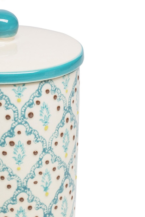 Oriental Stoneware Storage Tin for Stylish Organization