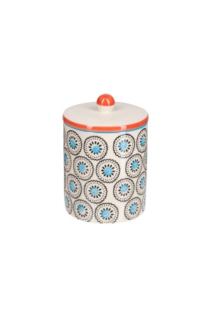 Ethno Storage Tin with Elegant Stoneware Design