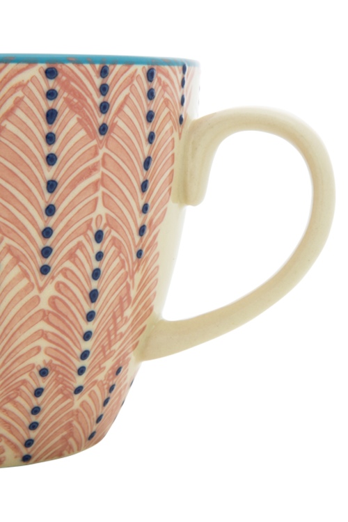 Tasse ARTISTIQUE 500 ml en grès estampé à la main