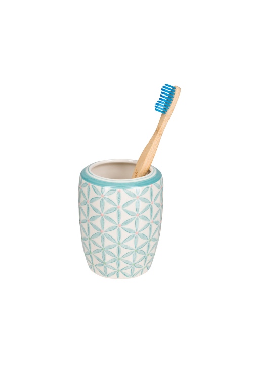 Retro Stoneware Toothbrush Holder for Elegant Bathrooms