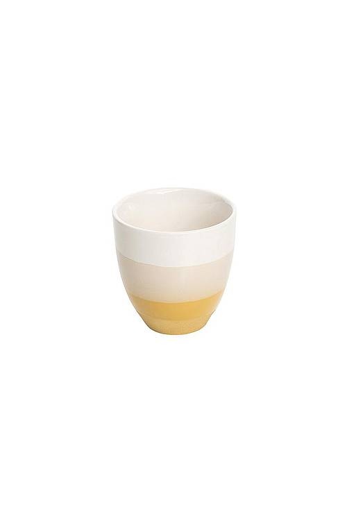 Striped Stoneware Mug 200 ml Yellow - Joyful Design