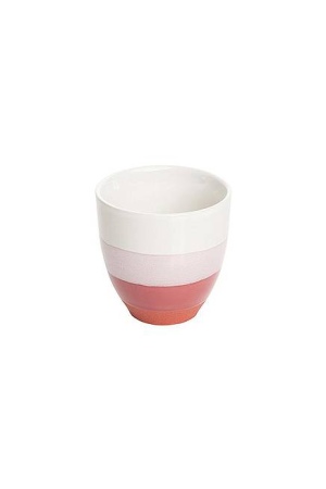 Mug STRIPES 200 ml rose en grès émaillé durable