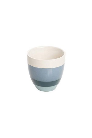 Blue Stripes Stoneware Mug 200 ml - stilig og slitesterkt