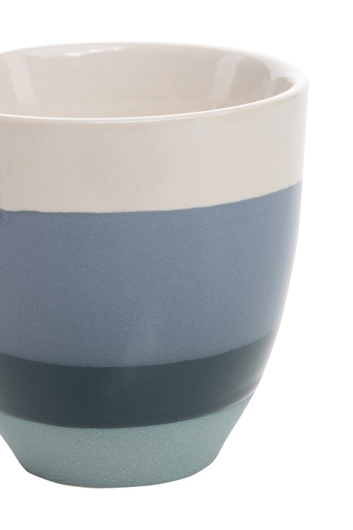 Blue Stripes Stoneware Mug 200 ml - stilig og slitesterkt