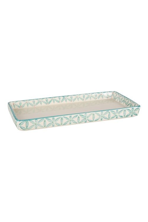 Stoneware Tray RETRO for Elegant Bathroom Organization