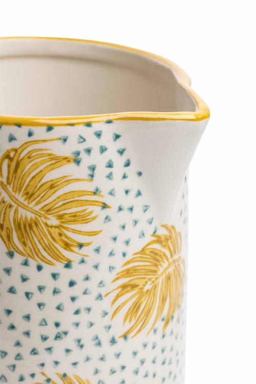 Boho Chic Steintøy-kanne 1650 ml - Blomsterdesign