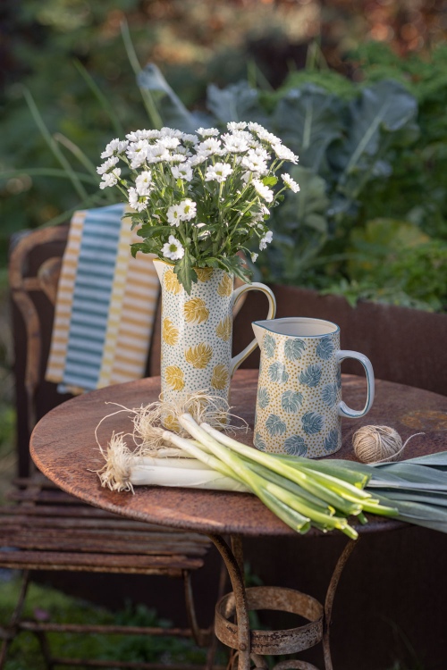 Boho Chic Stoneware Pitcher 1650ml - Floral Design