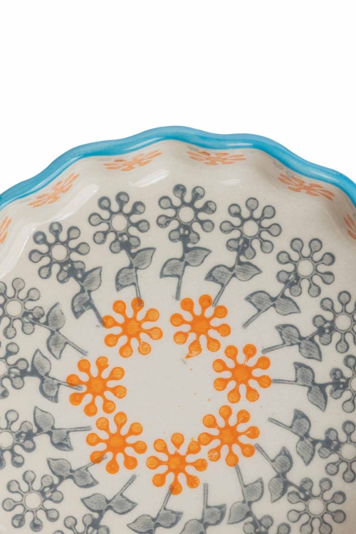 Prato Tartelette FLORAL 11 cm em grés ecológico