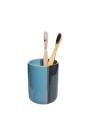 Industrial Stoneware Toothbrush Holder for Modern Spaces