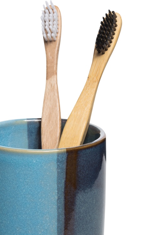 Industrial Stoneware Toothbrush Holder for Modern Spaces