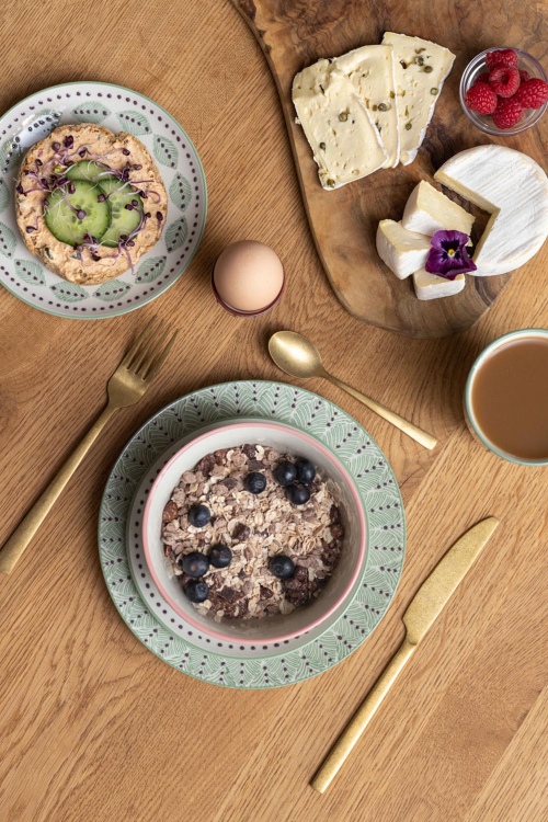 Stoneware Dessert Plate MIX'N'MATCH with Hand Prints