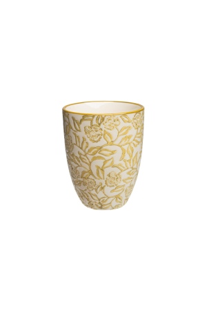 Taza RÚSTICA 150 ml de gres con diseño floral