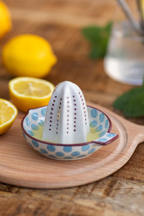 Vintage Stoneware Lemon Juicer for Eco-Friendly Homes