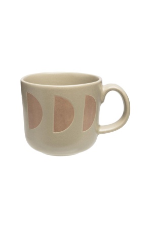 Art Deco Stoneware Cup 400ml - Elegant Drinkware