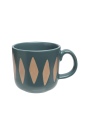 Art Deco Stoneware Cup 400ml for Elegant Sipping