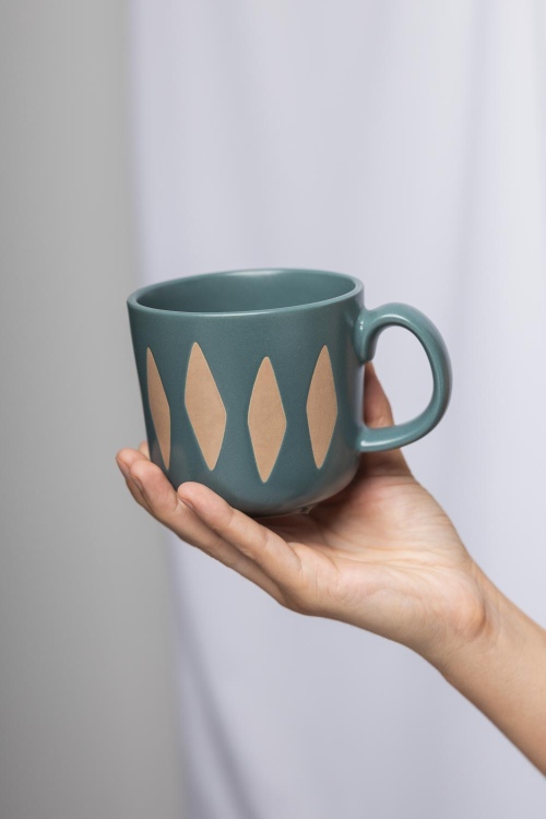 Grande Tasse ART DECO en Grès pour Matins Sublimes