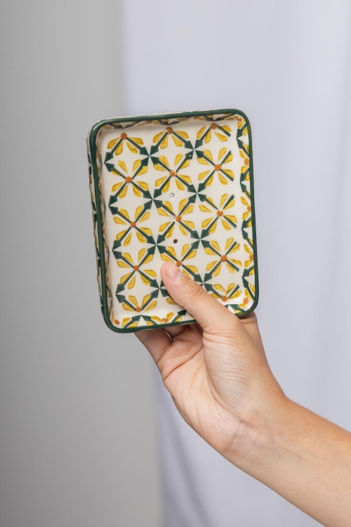 Ceramic Art Deco Soap Dish for Modern Interiors