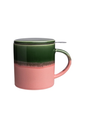 INDUSTRIAL 410ml Stoneware Mug with Tea Strainer