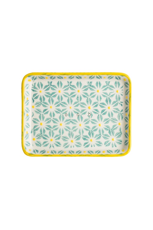 Ceramic Soap Dish Retro with Vibrant Colors