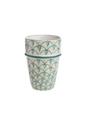 Taza de gres ORIENTAL con detalles ornamentales