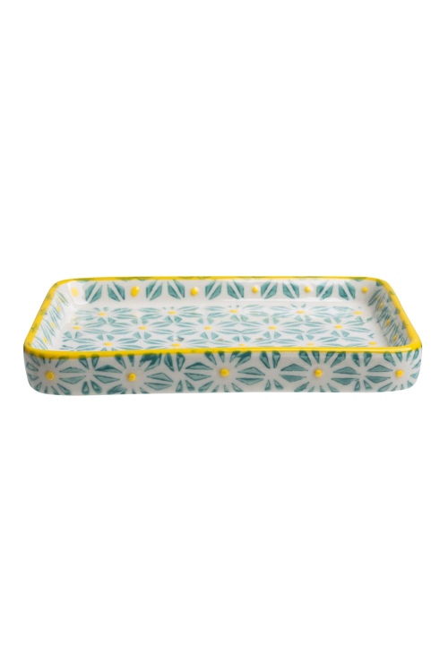 Ceramic Soap Dish Retro with Vibrant Colors