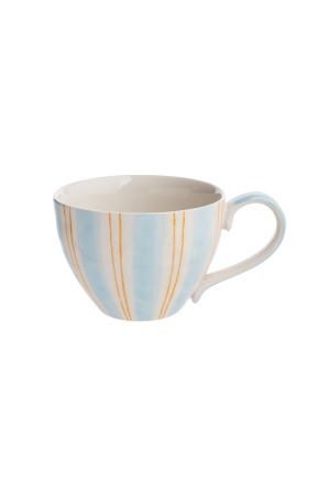 Taza ACUARELA AZUL de gres pintado a mano