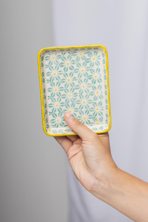 Ceramic Soap Dish Retro with Vibrant Colors