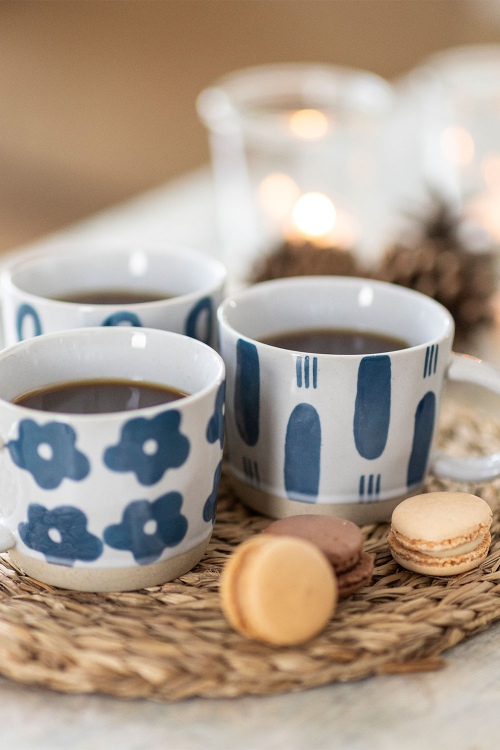 Rustic Mug: Hand-Painted Eco-Friendly Porcelain Cup