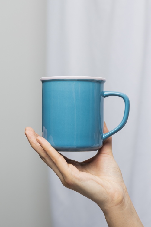 Blue Candy Stoneware Cup for Coffee Rituals