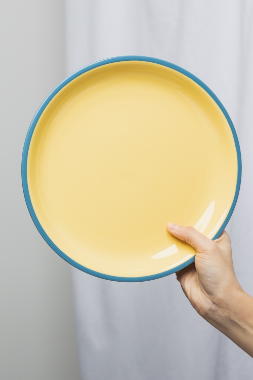 Stoneware Plate YELLOW CANDY for Vibrant Dining