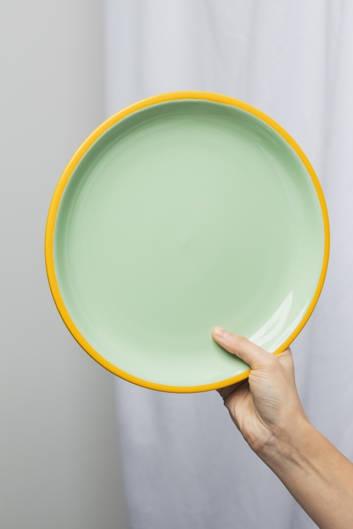 Stoneware Plate GREEN CANDY for Eco-Friendly Dining