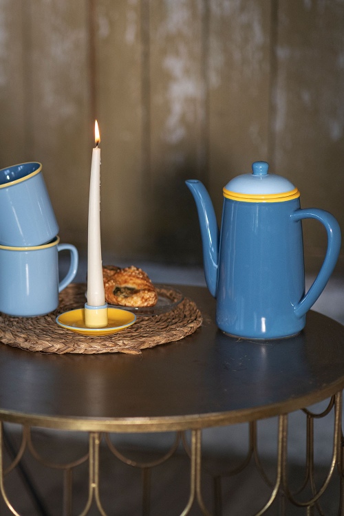 Eco-Friendly Stoneware Teapot BLUE CANDY