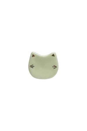 Ceramic Knob CAT Mint for Eco-Friendly Decor