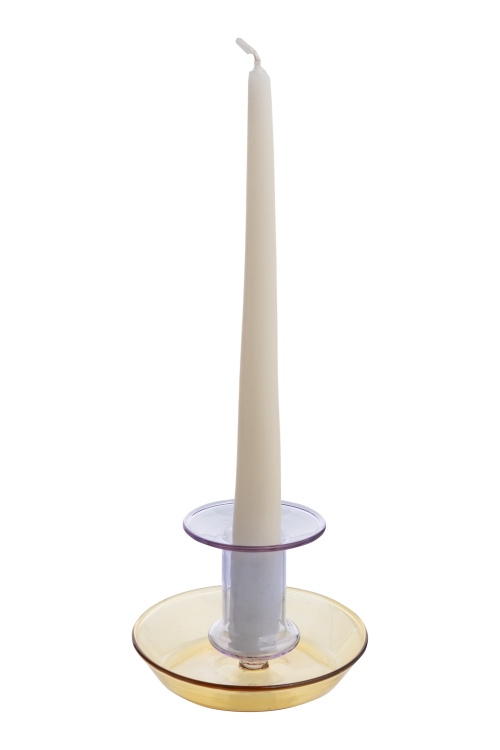 Eco-Friendly Yellow Rainbow Candlestick Decor