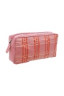 Eco Chic Pink Checkered Pencil Case