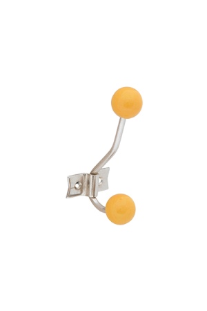 Retro Yellow Coat Hook for Stylish Decor