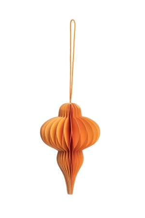 Eco-friendly Paper Pendant: Orange Humming Light