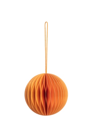 Papieren hanglamp ORANJE BAL, handgemaakt en eco