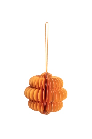 Eco-Friendly Orange Paper Pendant Light Fixture