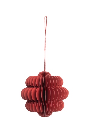 Eco-Friendly Red Paper Pendant Light Fixture