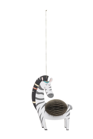 Papirlampe ZEBRA til børnefester, miljøvenlig design