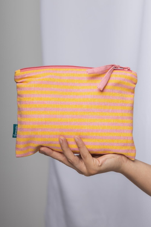 Eco Cosmetic Bag STRIPES in Organic Cotton