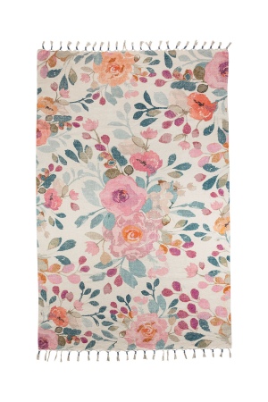 Tapis ÉLÉGANT BLOSSOM en coton certifié GoodWeave®