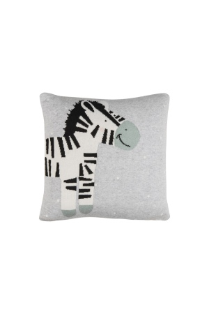 Zebra Cushion Cover in Organic Cotton for Kids' Rooms