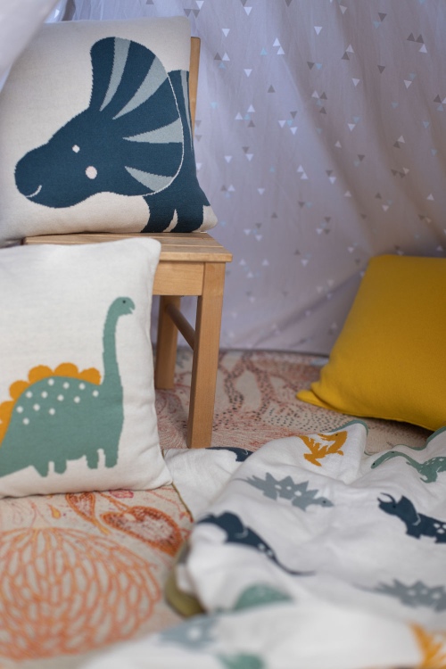 DINO Cushion Cover for Kids' Eco-Friendly Rooms