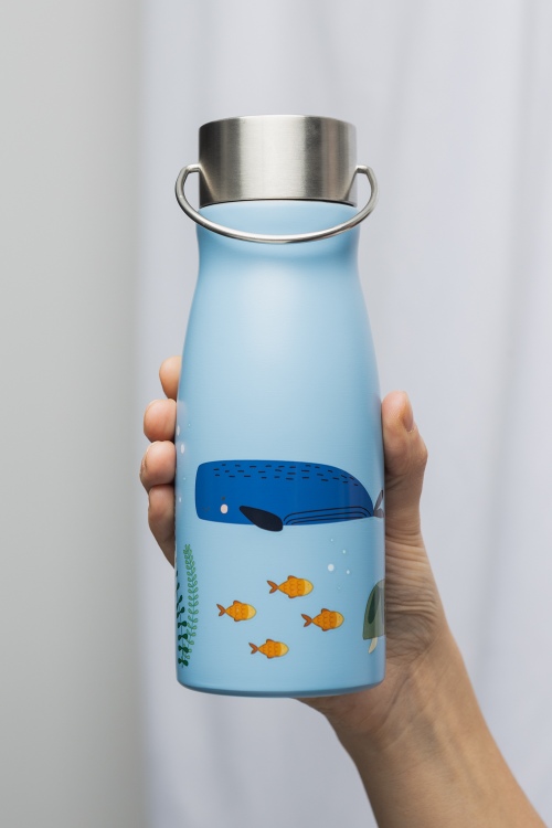 Bouteille inoxydable SEA motifs marins pour enfants