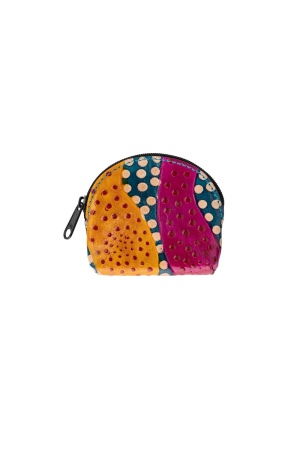 Leather Purse ARTY with Vibrant Print