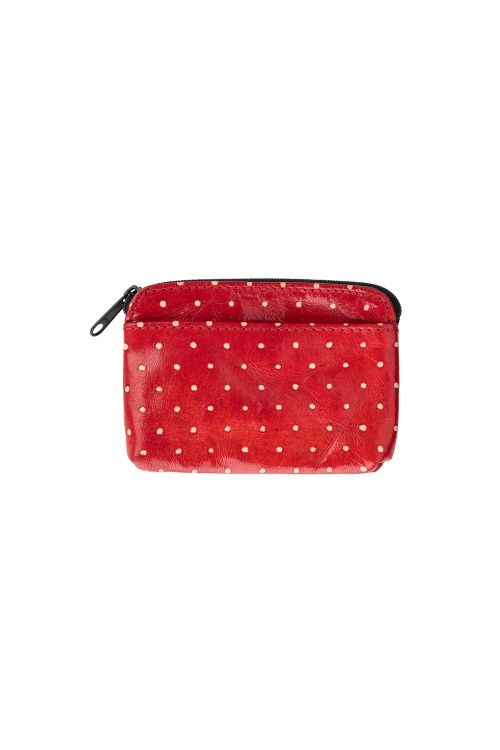 Red DOTTA Purse: Chic, Durable Leather Wallet