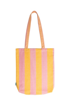 Eco-Friendly Yellow Striped Shopping Bag